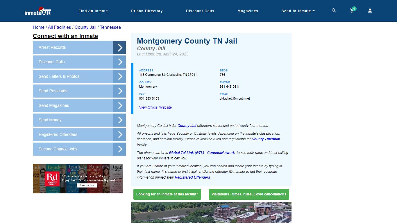 Montgomery County TN Jail - Inmate Locator - Clarksville, TN